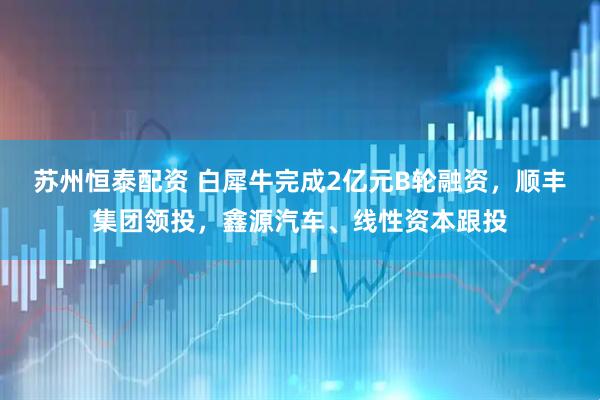 苏州恒泰配资 白犀牛完成2亿元B轮融资，顺丰集团领投，鑫源汽车、线性资本跟投