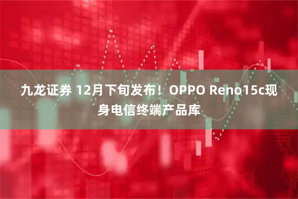 九龙证券 12月下旬发布!OPPO Reno15c现身电信终端产品库