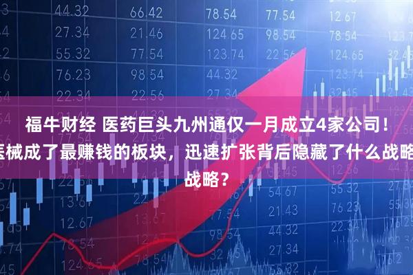 福牛财经 医药巨头九州通仅一月成立4家公司！医械成了最赚钱的板块，迅速扩张背后隐藏了什么战略？